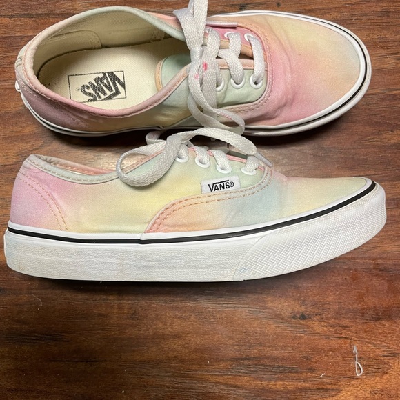 pastel rainbow vans